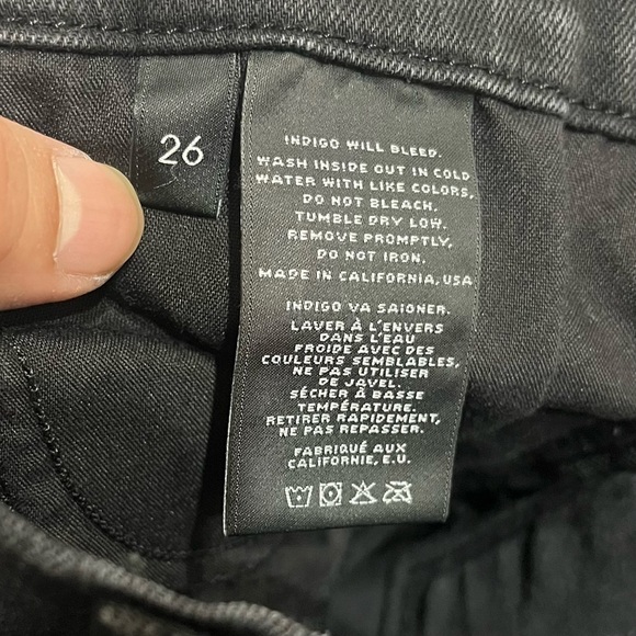 J BRAND Camille Piano Black Skinny Jeans with Side Zip Size 26 - Picture 10 of 12